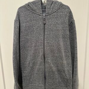 Cat & Jack Men's Heather Gray Zip-Up Sweater